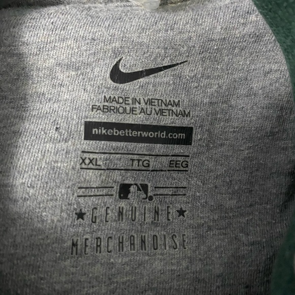 Oakland Athletics A’s Green Nike hoodie XXL Baseball MLB sports - Picture 5 of 6